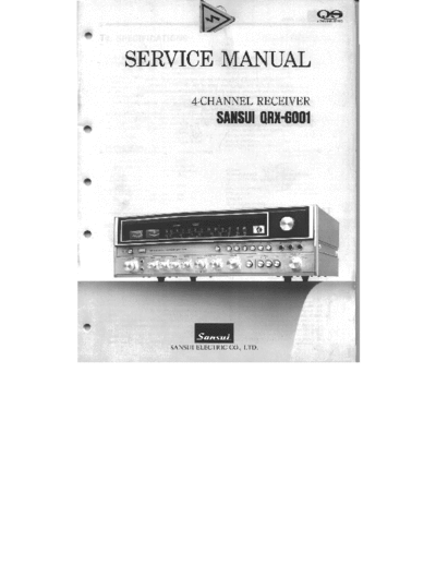 Sansui QRX-6001 Service manual for Sansui QRX-6001 receiver-amplifier